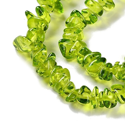Spray Painted Transparent Glass Beads Strands GLAA-P060-01A-11-1