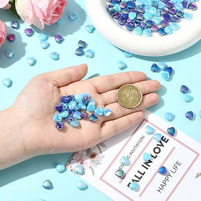 200Pcs 2 Colors ABS Plastic Beads KY-FS0001-42B-1