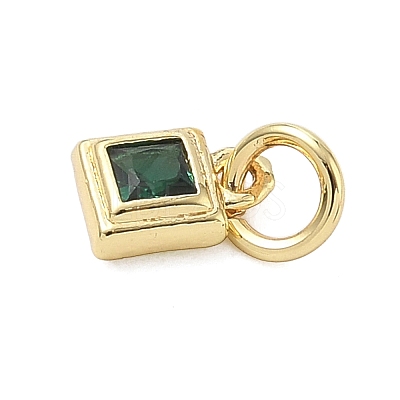 Brass Pave Cubic Zirconia Pendants KK-K368-13G-03-1