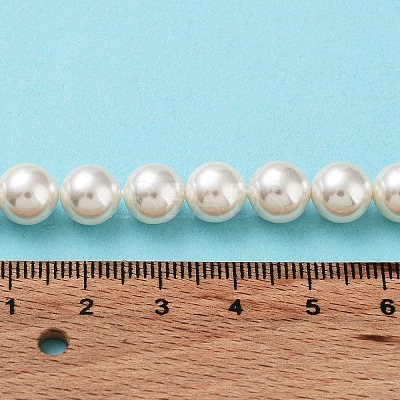 Shell Pearl Bead Strands BSHE-L026-03-8mm-1