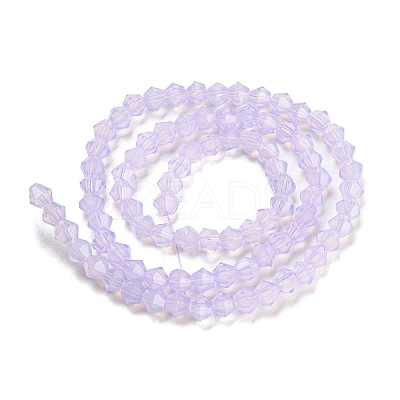 Baking Paint Transparent Glass Beads Strands DGLA-F029-J4mm-07-1