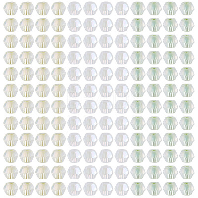 405Pcs Eletroplated Transparent Glass Beads GLAA-TA0003-66E-1