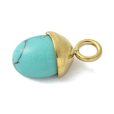 Synthetic Turquoise Pendants STAS-L277-07G-04-1