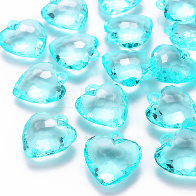 Transparent Acrylic Pendants LS-TACR-T024-03B-946-1