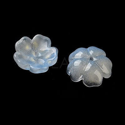 Dyed & Heated Gradient Color Glass Bead Cap GLAA-D307-01M-1
