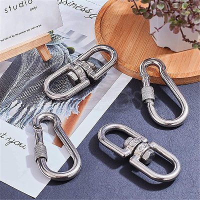 304 Stainless Steel Double Eye Swivel Clasps STAS-NB0004-28P-1