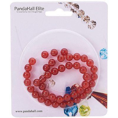 Natural Carnelian Bead Strands G-PH0028-8mm-15-1