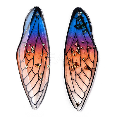Transparent Epoxy Resin Big Pendants RESI-T046-01F-1