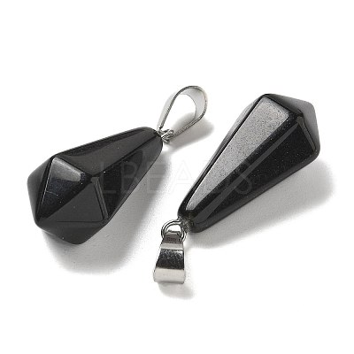 Natural & Synthetic Gemstone Pointed Pendants G-B127-15P-1