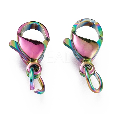 Ion Plating(IP) 304 Stainless Steel Lobster Claw Clasps LS-STAS-G240-01D-C-1