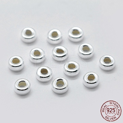 925 Sterling Silver Spacer Beads STER-K171-39S-02-1