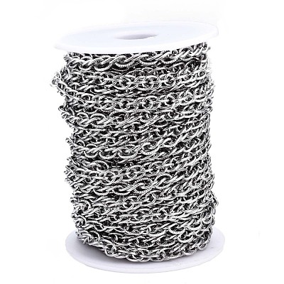 Tarnish Resistant 304 Stainless Steel Rope Chains CHS-T003-30A-P-1