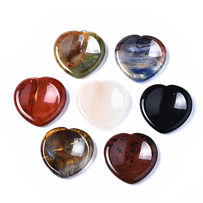 Natural  Mixed Stone Thumb Worry Stone G-N0325-01-1