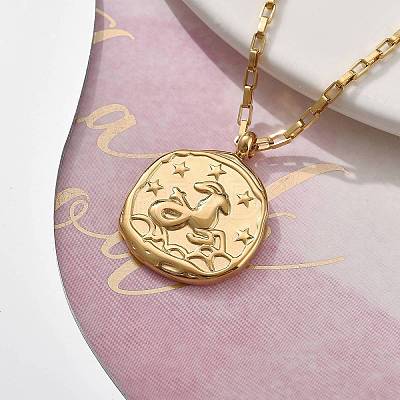 304 Stainless Steel Constellation Pendant Necklaces LS-NJEW-K392-01G-10-1