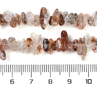 Natural Black Gold Rutilated Quartz Beads Strands G-G905-20-1