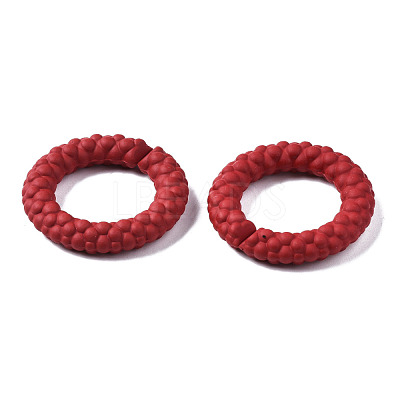 Spray Painted CCB Plastic Linking Rings CCB-Q091-010E-1
