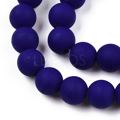 Opaque Glass Beads Strands X-GLAA-T032-P8mm-MD03-1