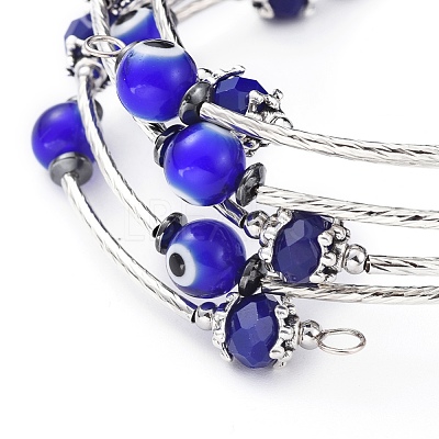 Five Loops Wrap Bracelets BJEW-JB04656-1