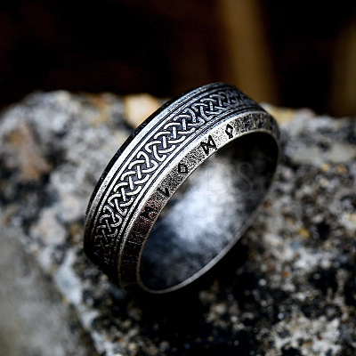 Viking Style Retro 304 Stainless Steel Finger Rings FS-WG40F7A-03-1