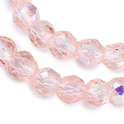 Transparent Glass Beads Strands EGLA-N028-01A-A10-1
