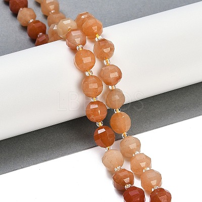 Natural Red Aventurine Beads Strands G-G182-B14-05-1