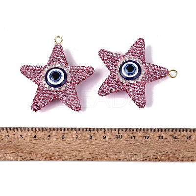 Handmade Polymer Clay & Rhinestone & Resin Big Pendants FIND-Q123-02B-1