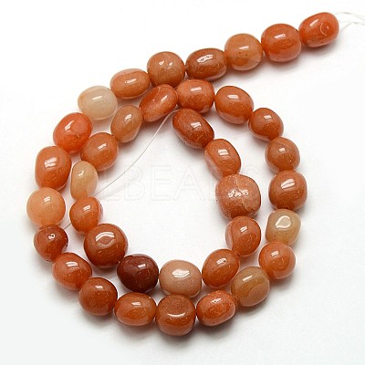 Natural Red Aventurine Nuggets Beads Strands G-L154-12-1