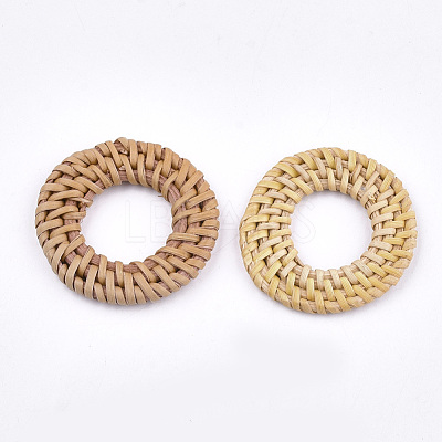 Handmade Reed Cane/Rattan Woven Linking Rings WOVE-T005-06A-1