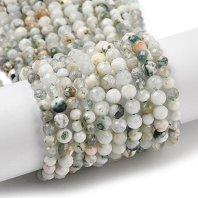 Natural Tree Agate Beads Strands G-RM250104-D6-1