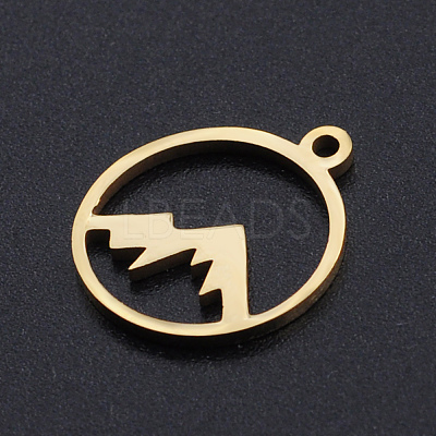 Ion Plating(IP) 201 Stainless Steel Pendants STAS-S105-T901-3-1