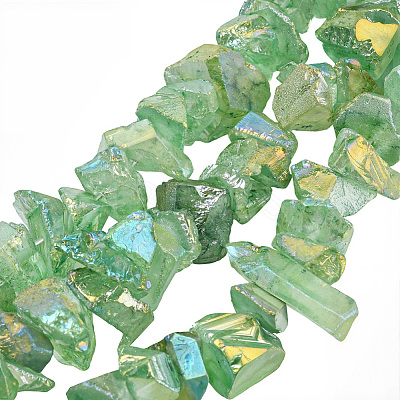 1 Strand Electroplated Natural Quartz Beads Strands G-PA0001-18C-1