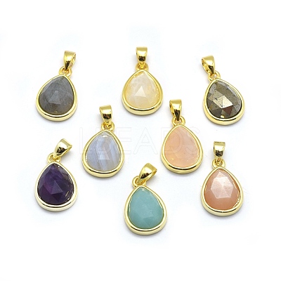 Natural Mixed Stone Pendants G-O176J-10-1
