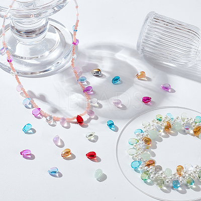 120Pcs 12 Colors Transparent Glass & Lampwork Beads Sets GGLA-GA0001-05-1