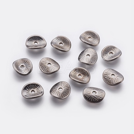 Tibetan Style Wavy Spacer Beads TIBEP-A11067-B-FF-1