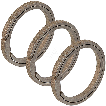 3Pcs Titanium Alloy Split Key Rings FIND-BBC0003-95-1