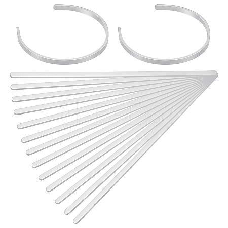 15Pcs Stainless Steel Bangle Makings FIND-BC0014-34B-1