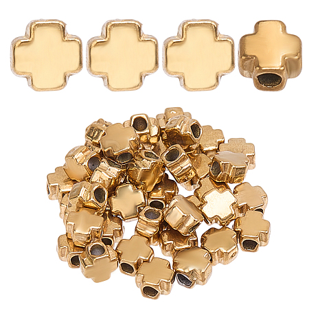 40Pcs 304 Stainless Steel Beads STAS-HY0002-06G-1