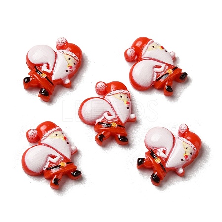 Christmas Opaque Resin Cabochons RESI-K019-28-1