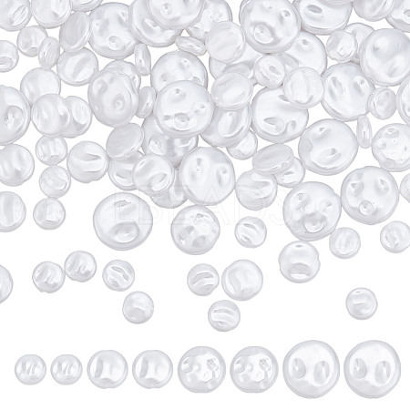 200Pcs 4 Styles Resin Imitation Pearl Beads FIND-AR0005-46-1