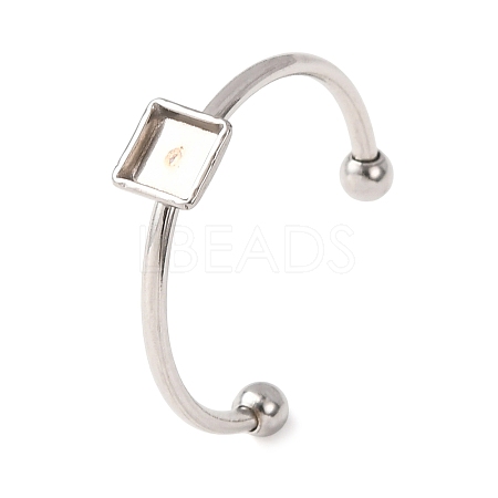 304 Stainless Steel Cuff Rings Components SA-CBA8B85-10A-P-1