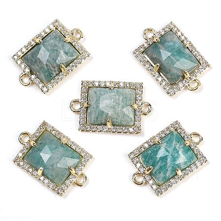 Natural Amazonite Faceted Rectangle Links G-I375-07G-08-1