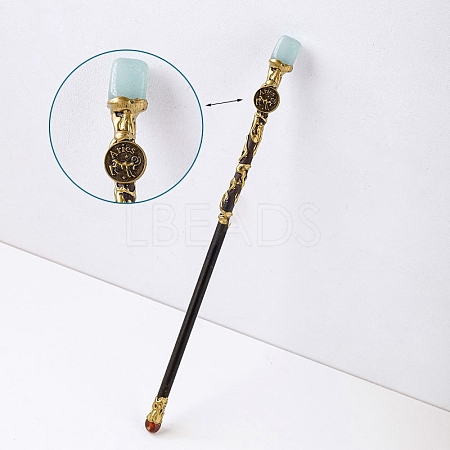 Natural Aquamarine Twelve Constellation Magic Wand PW-WG31255-03-1