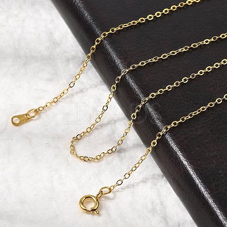 Brass Cable Chain Necklaces SW028-G-1
