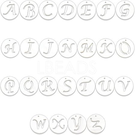 26Pcs 26 Style 
Natural Freshwater Shell Charms SHEL-FH0001-12-1