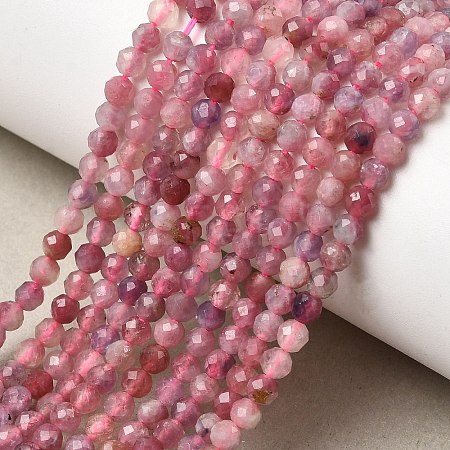 Natural Pink Tourmaline Beads Strands G-N342-33C-1