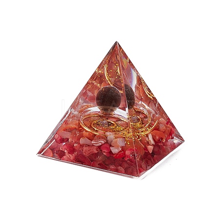 Orgonite Pyramid Resin Display Decorations DJEW-I017-01I-1