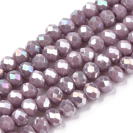 Electroplate Glass Beads Strands EGLA-A034-P2mm-B19-1