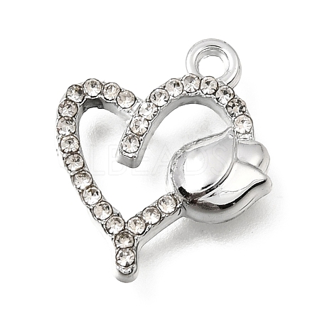 UV Plating Alloy Crystal Rhinestone Pendants RB-CBAD37D-03P-1
