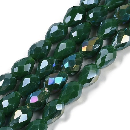 Opaque Solid Color Electroplate Glass Beads Strands LS-EGLA-N013-P6mm-B04-1