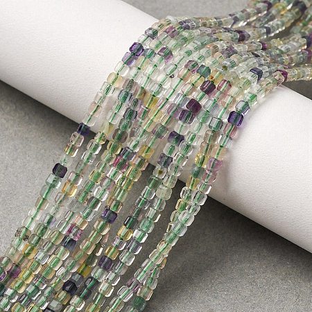Natural Fluorite Beads Strands G-B142-C05-2x2mm-1